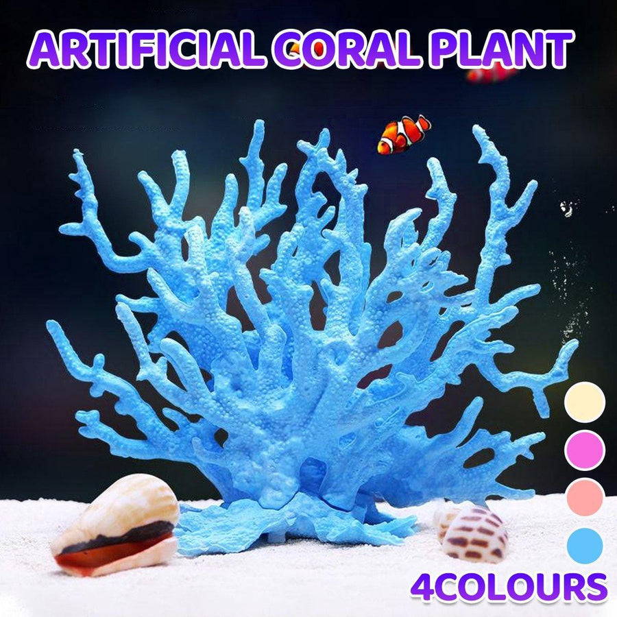 Soft Coral Realistic Water Plants Aquarium Decoration Fish Tank Seawater Set - Purple