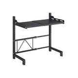 2/3Tier Microwave Oven Stand Rack Shelf Condiment Kitchen Holder Cabinet Storage - Black 2-Layer