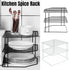 Iron Kitchen Seasoning Rack Kitchenware Storage Shelf Desktop Organizer Home - White