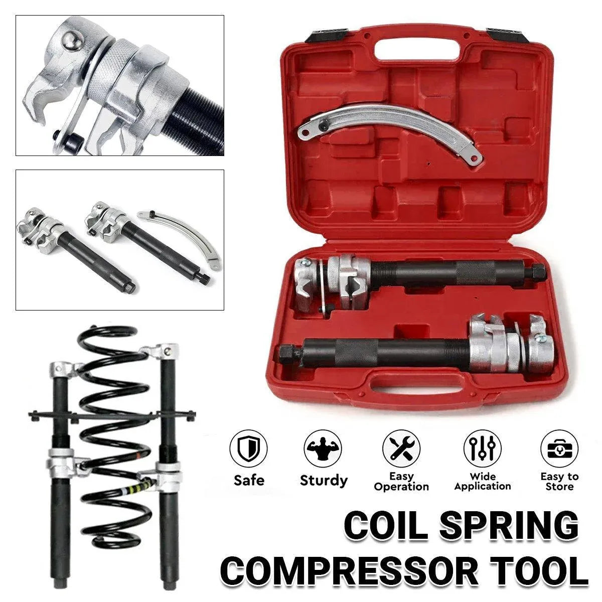 Heavy Duty Coil Spring Compressor Suspension Spring Clamp with Locking Bracket