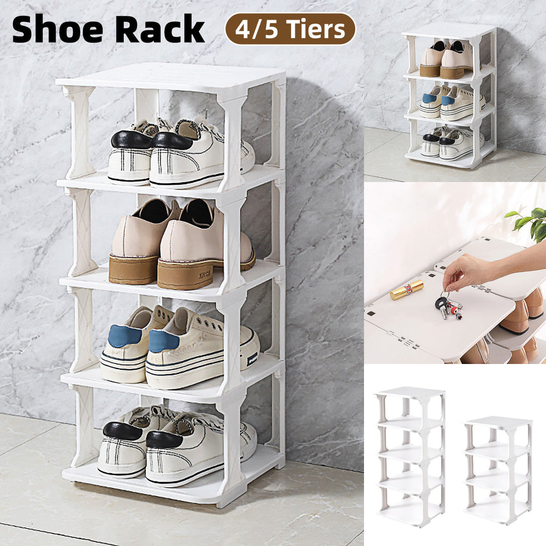 4/5Tier Shoe Rack Organizer Shelf Space Saving Storage Stand For Entryway Home - 4-Tier