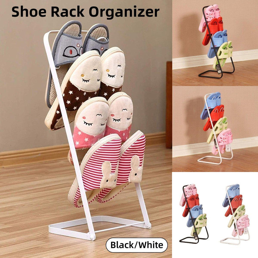 Simple Multi Layer Slipper Storage Rack Organizer for Home Closet Shoe Organizer - White