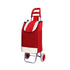 1X Shopping Cart Carts Trolley Foldable Bags Luggage Wheels Folding Basket - Red