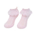 Lace Ruffle Frilly Short Socks for Girls Ankle Length S Size Fits 1-3 Years - Pink