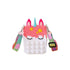 Pop It Shoulder Bag For Girls And Women Unicorn Pop Purse Bags - White
