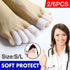 Silicone Toe Sleeve Gel Toe Cap Cover Protector Finger Tube Corn Pain Relief Au - L(2PCS)