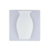 1PC Stick-On Silicone Vase Wall Sticker Reusable Window Flower Decal Pot Decor - White