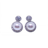 Exquisite French Style Socialite Earrings Fashion Jewelry Elegant Statement - Silver