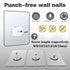 10X Punch-Free Adhesive Wall Hanging Hooks - 12mm