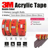 Vehicle 3M Strong Permanent Double Sided Super Sticky Versatile Roll Tape Craft - 8mm