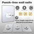 10X Punch-Free Adhesive Wall Hanging Hooks - 8mm