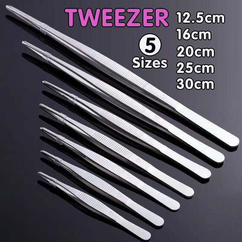 Kitchen Tweezers Silver Garden Tweezer For Professional Use Craft Home Long Au - CR 30cm