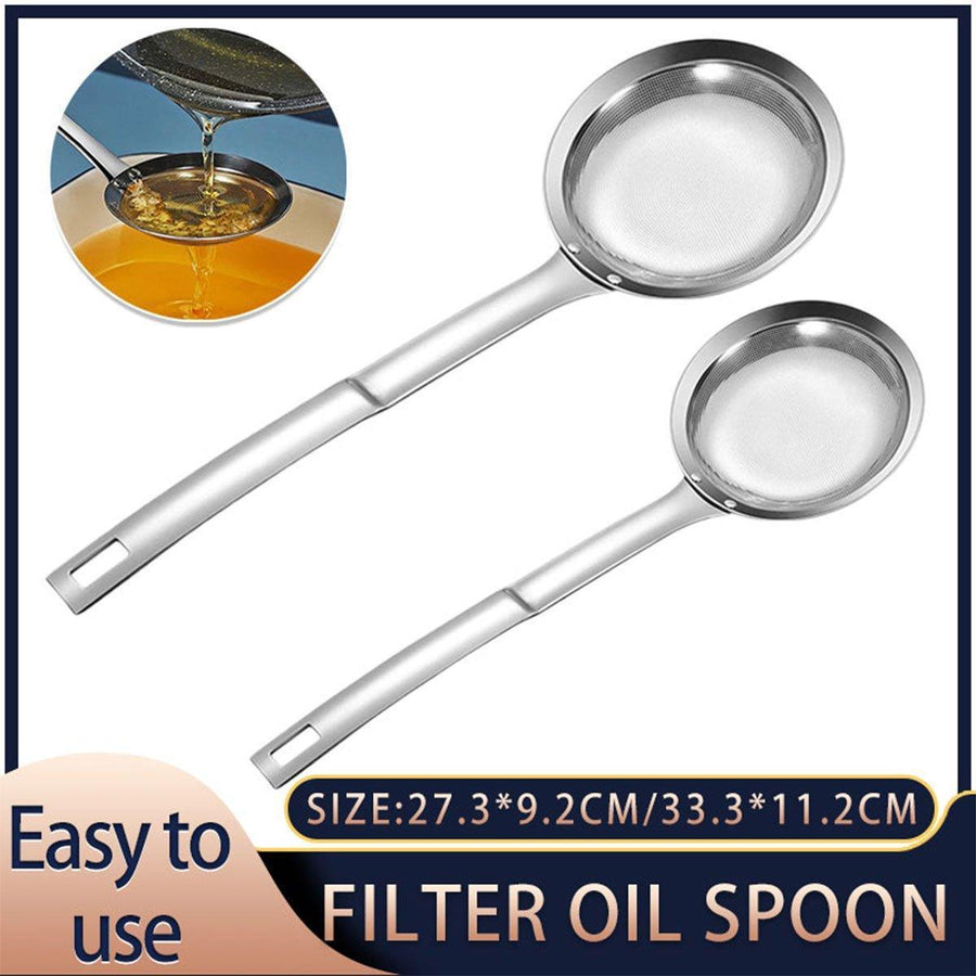 Oil Separator Spoon Mesh Fine Hole Filter Degreasing Residue Cooking Tool - Samll