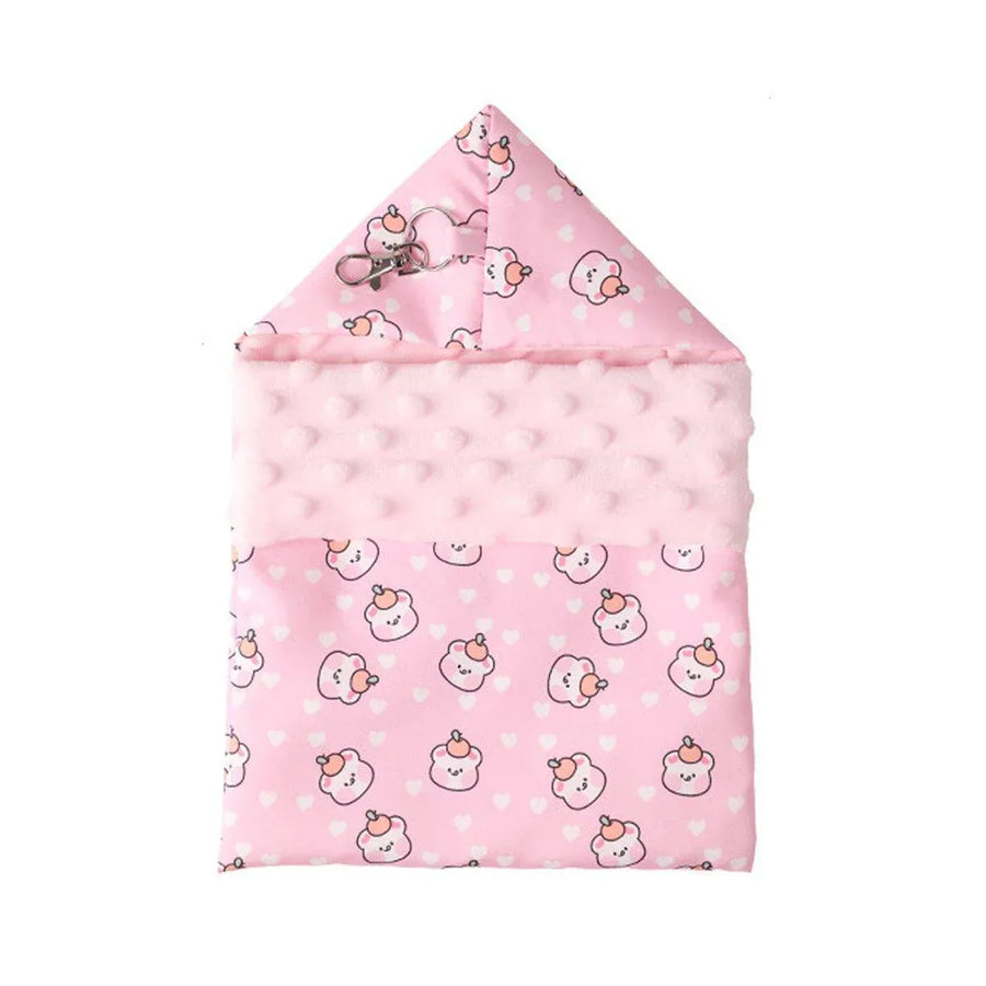 Lightweight Summer Cotton Sleeping Bag Nest Hamsters Small Pets Nest Hammock - Pink