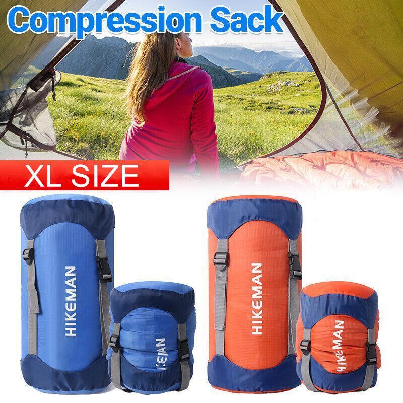 XL Waterproof Compression Stuff Sack Outdoor Camping Storage Bag Sleeping Bag Cover - Orange