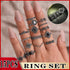 Elegant 15-Piece Boho VintageRing Set for Versatile Styling