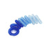 Women Telephone Wire Rubber Bands Stretchy Non-mark Coil Ropes Solid Hair Ties - Blue