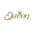 Rhinestone Queen Crown Brooch Alloy Pin Silver Gold for Clothing Accessories - Gold