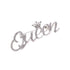 Rhinestone Queen Crown Brooch Alloy Pin Silver Gold for Clothing Accessories - Silver