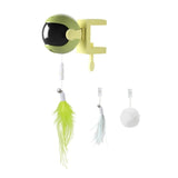 Smart Automatic Cat Toy Self-Amusement Electric Teasing Stick Magic Cat Device - Green