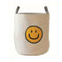 Large Laundry Basket Foldable Storage Bin Clothes Hamper Toy Organizer for Home - Smiley-Face