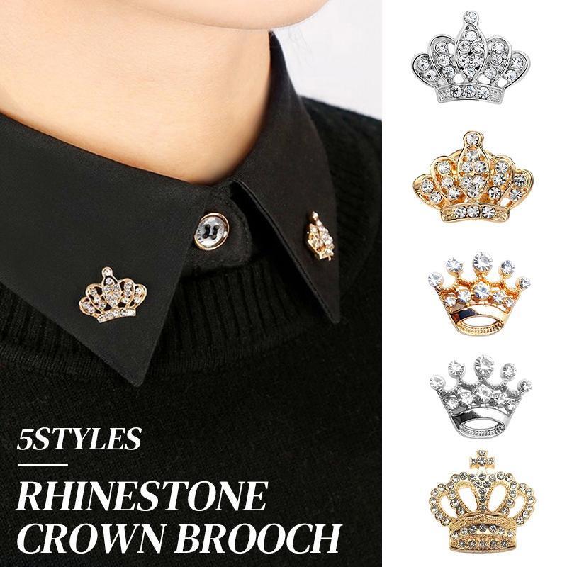Small Crown Brooch Accessory Fashion Corsage Pin Jewelry Women Men Gift - 3# Gold