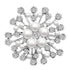 Snowflake Imitation Pearl Brooch Rhinestone Metal Alloy Pin For Coats Dresses - Sliver