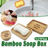 Bamboo Soap Box Single Layer Drainage Waterproof for Bathroom Hotel Toilet Use