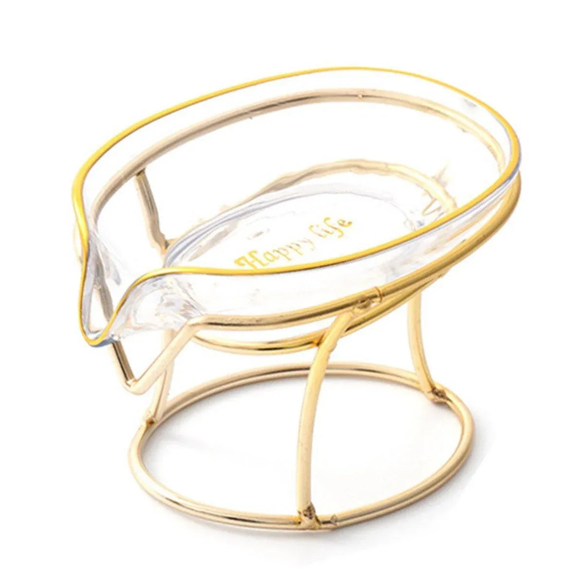 Soap Box Punch-free Bathroom Soap Tray Drain Storage Rack Household Soap Holder - Transparent
