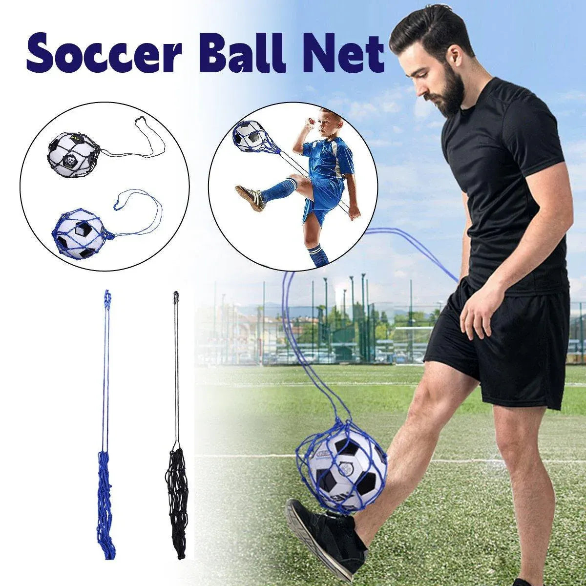 Adjustable Soccer Trainer Mesh Bag for Youth and Adults Football Practice Use