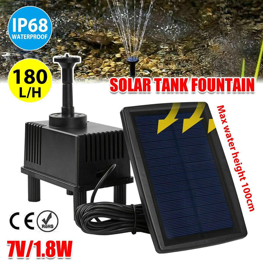 Solar Powered Water Fountain Pump Garden Pond Submersible Filter Fish Tank Kit