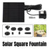 Solar Powered Square Fountain Outdoor Water Feature Garden Pond Pool Decor