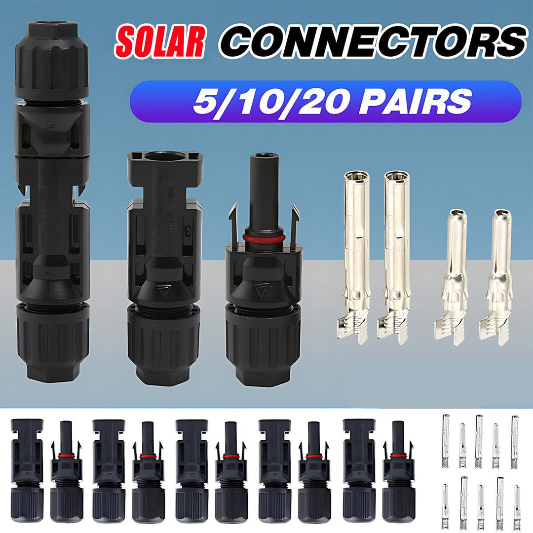 5-20 Pairs PV Connectors Solar Panel 30A Line Plug Socket Male Female IP67 - 5 Pairs