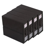 4pcs Simple Pure Colour Storage Boxes Organizer Home Office Storage Solution - Black