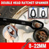 Universal Plum Screw Nuts Wrench 8-22mm Double Head Ratchet Spanner Repair Tools
