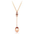 Mini Crown Spoon Necklace Pendant Charm Festival Cutlery Tea Party Gift - Rose Gold