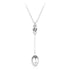 Mini Crown Spoon Necklace Pendant Charm Festival Cutlery Tea Party Gift - Silver
