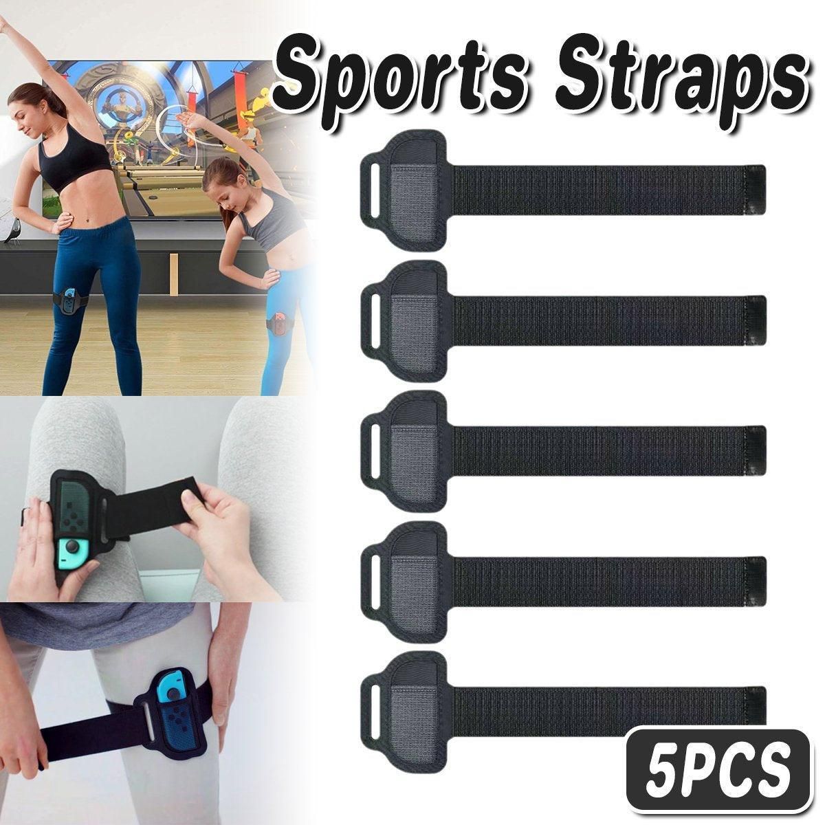 5pcs Adjustable Elastic Leg Straps for Switch Sports Game Accessories Fitness