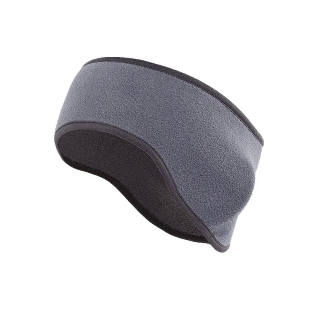 Outdoor Winter Fleece Ear Warmer Sports Headband Skiing Warm Earmuffs Headband - Grey