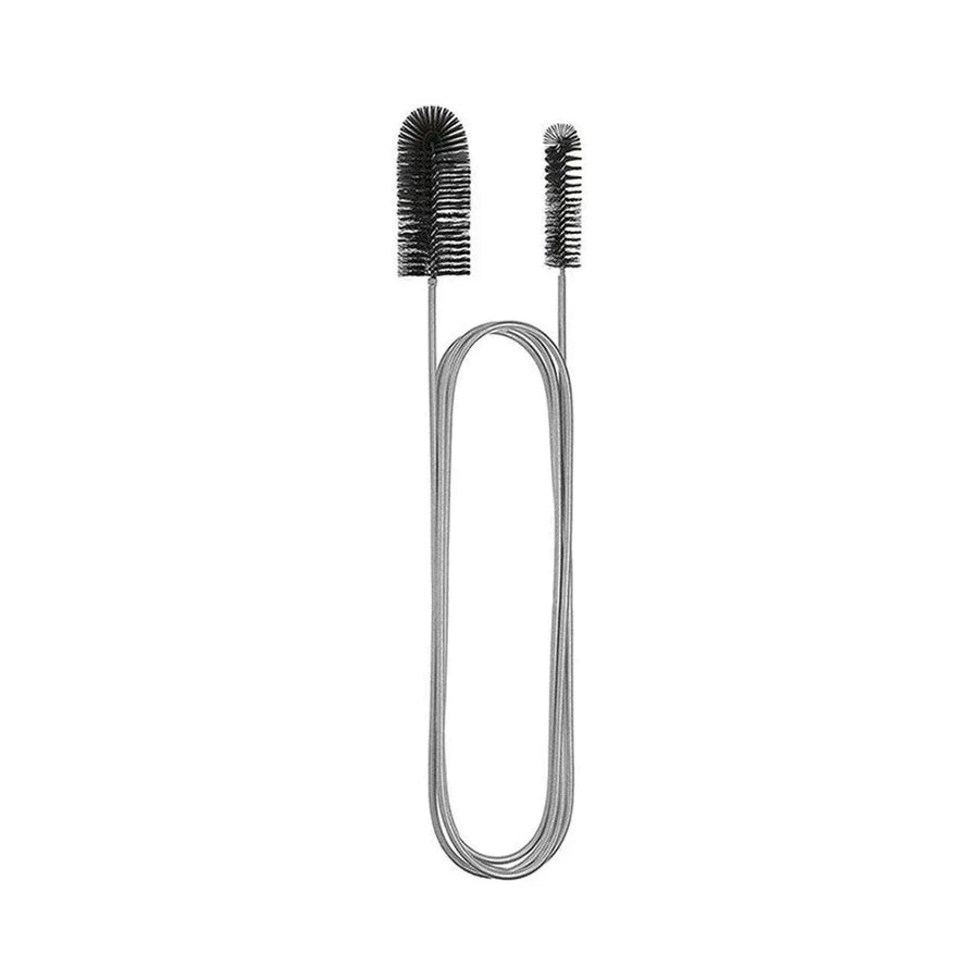 Spring Brush Aquarium U Shaped Pipe Cleaner Brush for Hole Cleaning Fish Tank - Black
