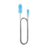 Spring Brush Aquarium U Shaped Pipe Cleaner Brush for Hole Cleaning Fish Tank - Blue