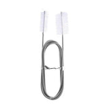 Spring Brush Aquarium U Shaped Pipe Cleaner Brush for Hole Cleaning Fish Tank - White