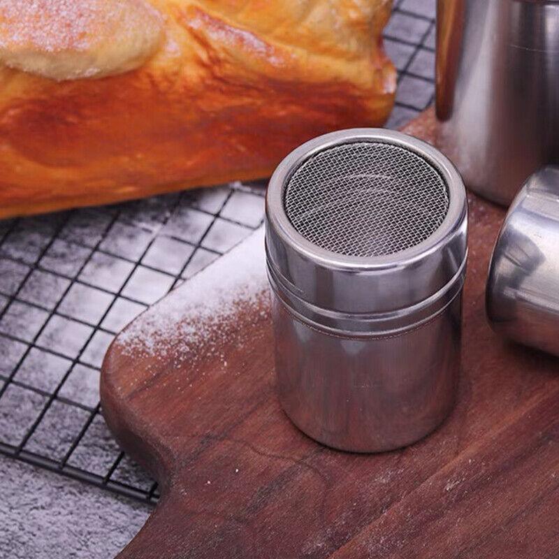 Stainless Steel Icing Sugar Cocoa Coffee Shaker Flour Duster Chocolate Powder