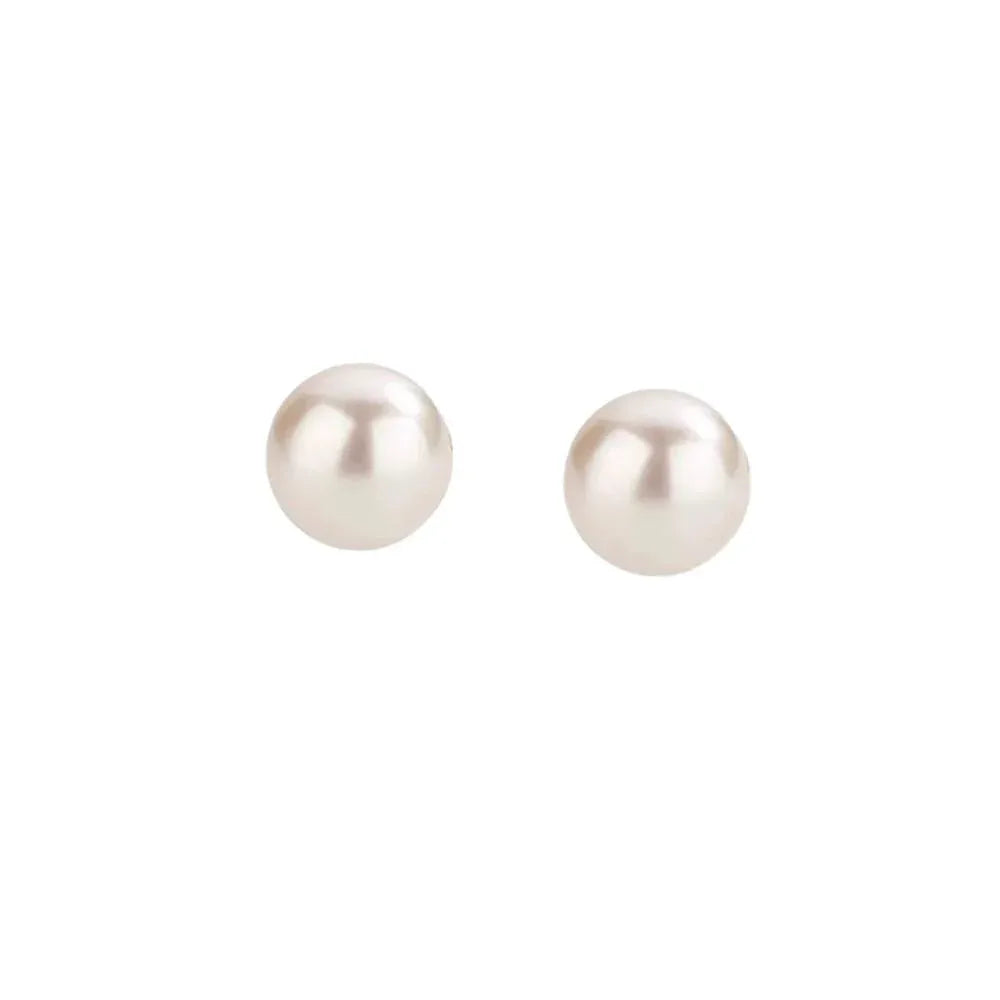 High-Grade Pearl Earrings for Women Stylish Jewelry Gift Classy Accessories - 8MM