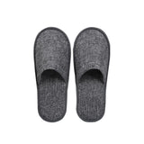 50 Pairs SPA Hotel Guest Slippers Closed Toe Disposable Terry Style Linen - Grey