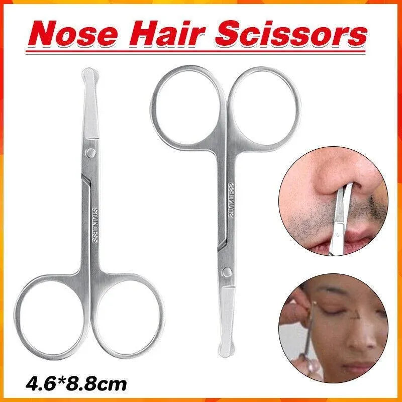 Korean Made Nose Hair Remover Stainless Steel Scissors Trimmer Precision Clipper