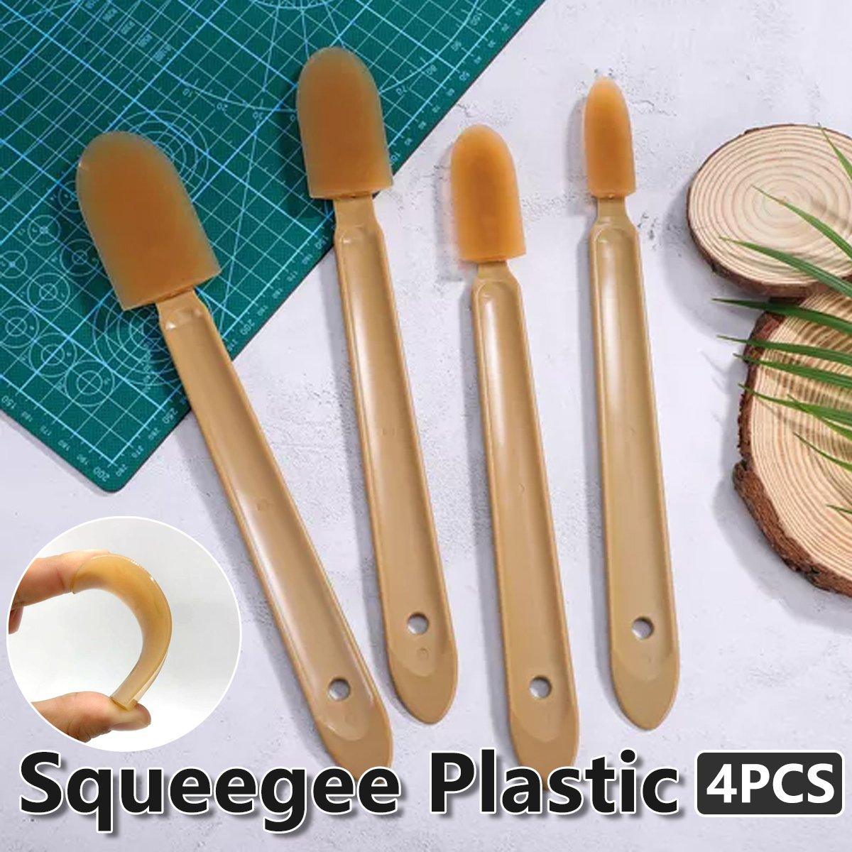 4pcs Squeegee Plastic Grout Sealant Spatula Caulk Applicator Tool Set for Home