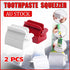 Large Bathroom Toothpaste Squeezer Tube Easy Stand Dispenser Rolling Holder Seat - White
