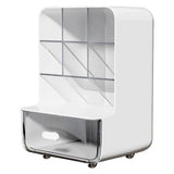 Slant Plug Pen Holder Stationery Organizer Desktop Clutter Storage Office Desk - White