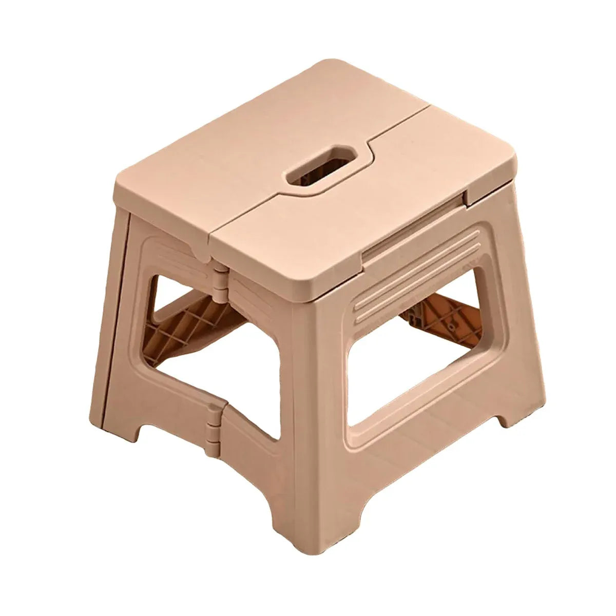 Portable Outdoor Plastic Folding Stool Lightweight Foldable For Camping Picnic - Pink